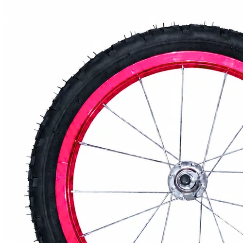 Kit Roda Traseira A16 Colorida Rosa Neon Pneu+Câmara