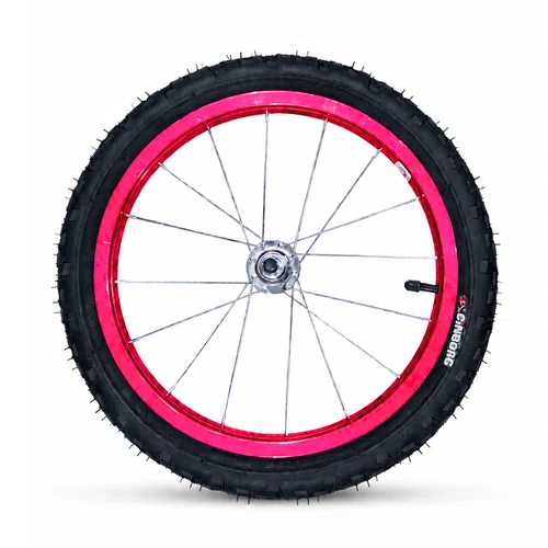 Kit Roda Traseira A16 Colorida Rosa Neon Pneu+Câmara