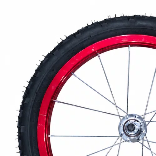 Kit Roda Traseira A16 Colorida Vermelha Pneu+Câmara