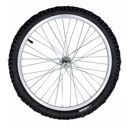 Roda Traseira A20 Alumínio Natural Pneus + Câmaras de Ar