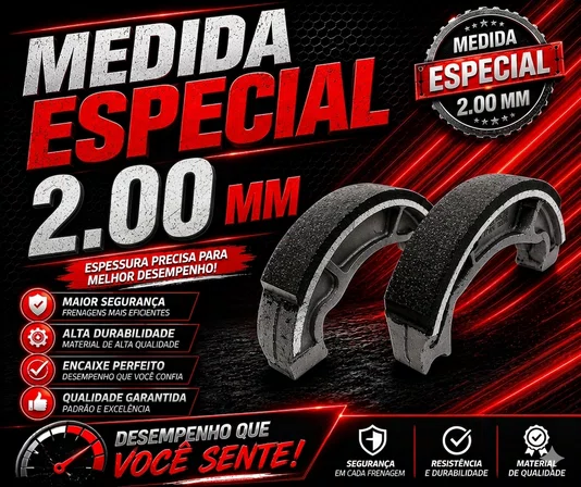 Lona De Freio/Patim De Freio Cg Titan 125 150 160 medida 2.00