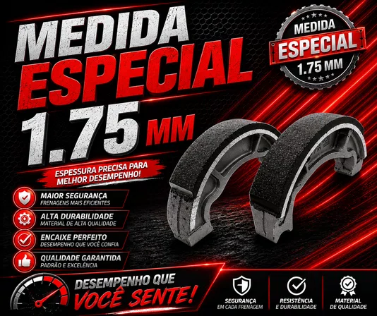 Lona De Freio/Patim De Freio Cg Titan 125 150 160 Medida Especial 1.75mm