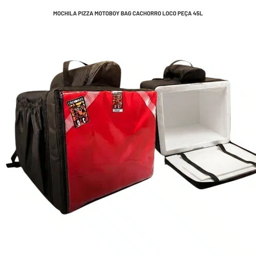 Mochila Pizza Motoboy Bag Cachorro Loco Peça 45L