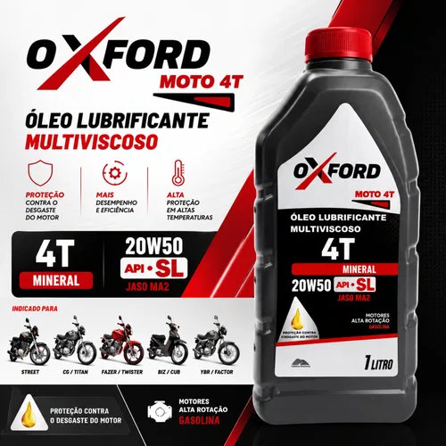 Óleo Moto 20W50 Mineral 4T SB Super 1 Litro Honda Yamaha