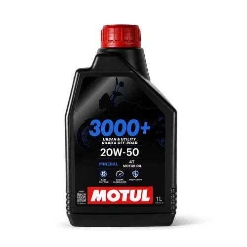 Óleo Motul 3000 PLUS 20W-50 4T - Lubrificante Mineral Premium para Motos