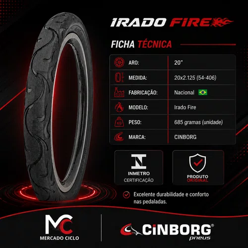 Par Pneu 20 X 2.125 Cross Slick Irado Fire