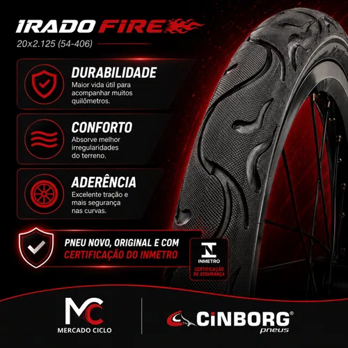 Par Pneu 20 X 2.125 Cross Slick Irado Fire