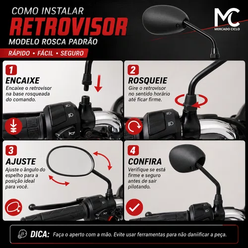 Par Retrovisor Motomo Biz 125 Pop 100 Bros 150 160 Original