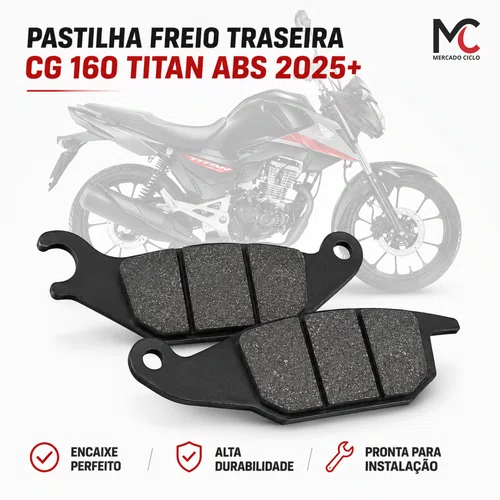 Pastilha Freio Traseira Pandão CG 160 Titan ABS 2025 +