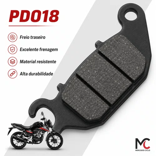 Pastilha Freio Traseira Pandão CG 160 Titan ABS 2025 +