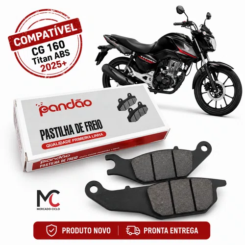 Pastilha Freio Traseira Pandão CG 160 Titan ABS 2025 +