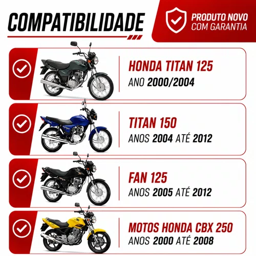 Pisca Seta Cg 125 Titan 150 2000 A 2008 Cbx Twister 250 c/ Coxim