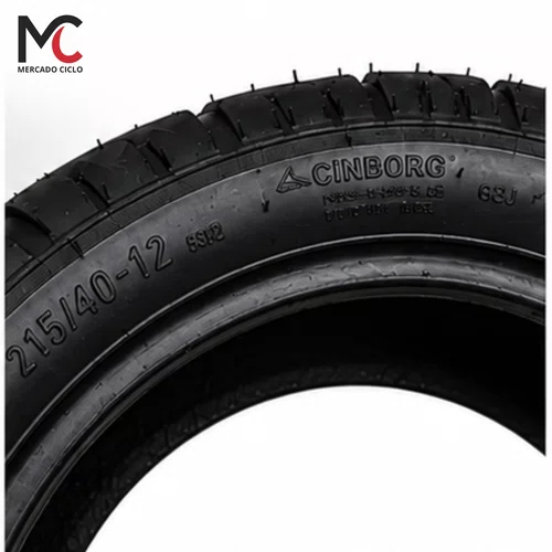 Pneu 215/40-12 Scooter Elétrica Citycoco Road Max Tubeless Aro 12 Reforçado