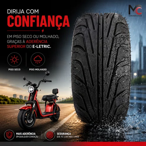 Pneu 8” 2.25/55-8 para Patinete Elétrico Sem Câmara Scooter Elétrica