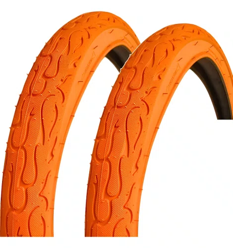 Pneu Paco Flame Laranja Aro 26 Balão Grau Freeride MTB