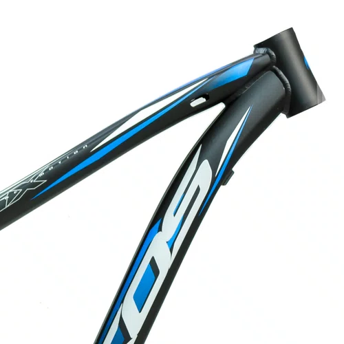 Quadro MTB 29" Tamanho 15 Alumínio Preto Fosco com Grafismo Azul