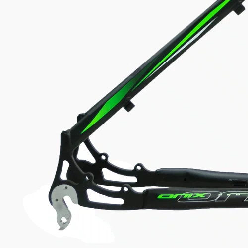 Quadro MTB 29" Tamanho 15 Alumínio Preto Fosco com Grafismo Verde