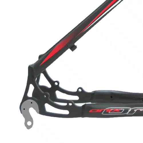 Quadro MTB 29" Tamanho 15 Alumínio Preto Fosco com Grafismo Vermelho