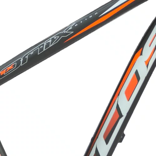 Quadro MTB 29" Tamanho 17 Alumínio Preto Fosco com Grafismo Laranja
