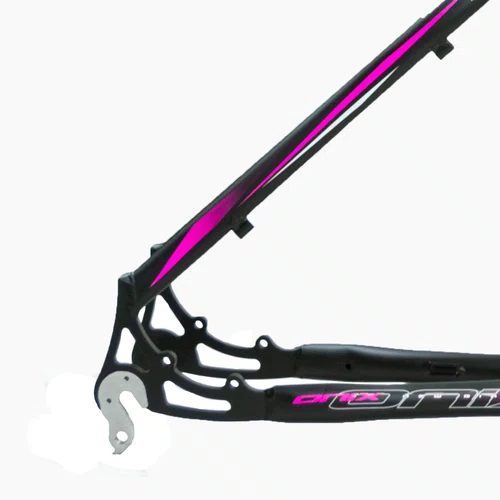 Quadro MTB 29" Tamanho 19 Alumínio Preto Fosco com Grafismo Rosa