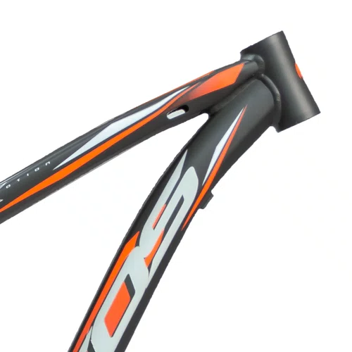 Quadro MTB 29" Tamanho 21 Alumínio Preto Fosco com Grafismo Laranja