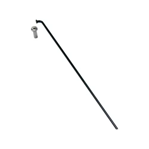 36 Raios Aço Preto 255X2.0 Fino c/Niples Aro 26 Bike