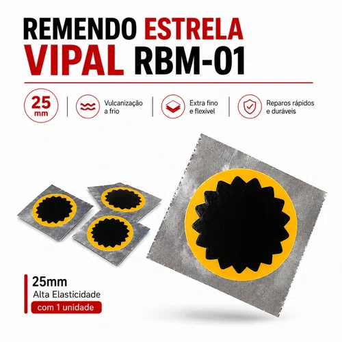 Remendo Estrela Rbm-01 (2,5 Cm) (Unidade)