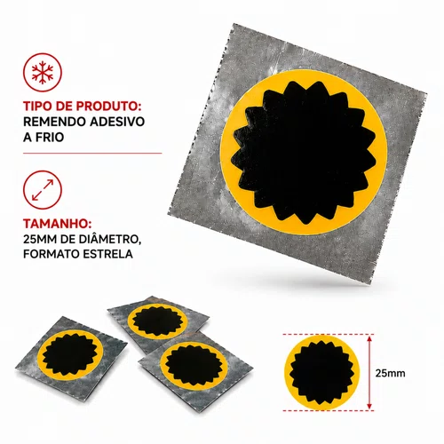 Remendo Estrela Rbm-01 (2,5 Cm) (Unidade)