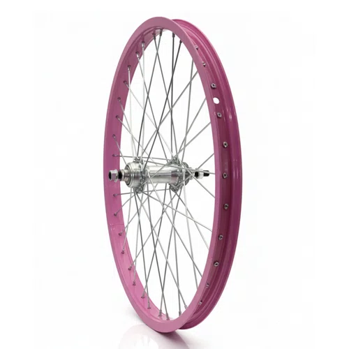Roda Traseira Aro 20 De Aluminio Rosa Cubo Esferado