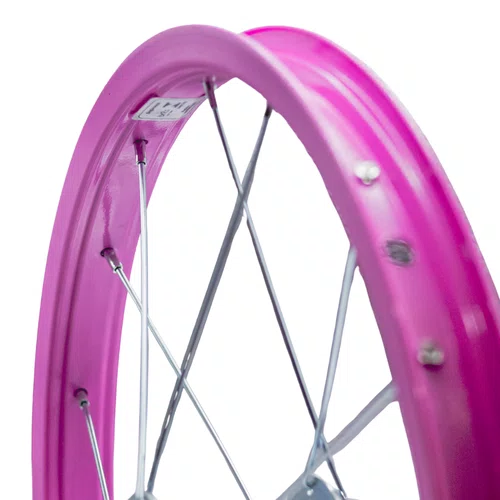 Roda Traseira Aro 16 De Aluminio Rosa Bebê Para Bicicleta Infantil