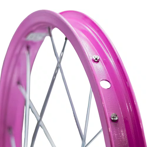 Roda Traseira Aro 16 De Aluminio Rosa Bebê Para Bicicleta Infantil