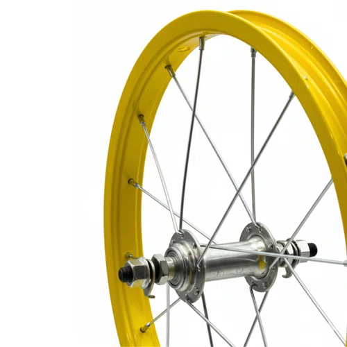 Roda Dianteira Aro 16 De Alumínio Amarelo para Bicicleta Infantil