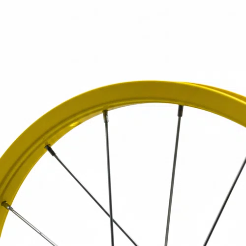 Roda Dianteira Aro 16 De Alumínio Amarelo para Bicicleta Infantil