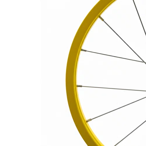 Roda Dianteira Aro 16 De Alumínio Amarelo para Bicicleta Infantil