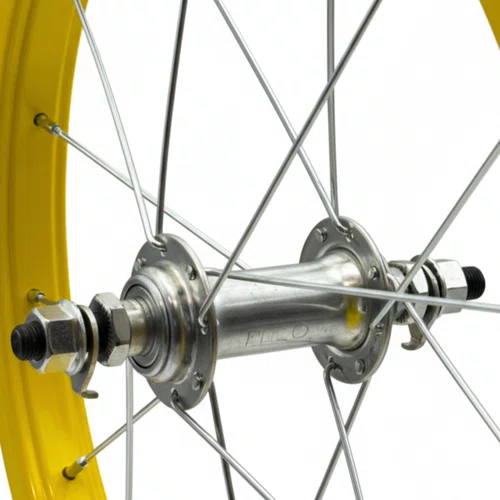 Roda Dianteira Aro 16 De Alumínio Amarelo para Bicicleta Infantil