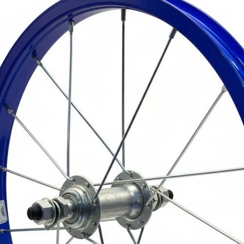 Roda Dianteira Aro 16 De Alumínio Azul Para Bicicleta Infantil