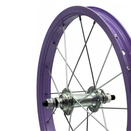 Roda Dianteira Aro 16 De Alumínio Lilás Para Bicicleta Infantil