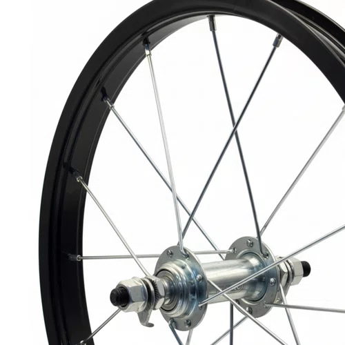 Roda Dianteira Aro 16 De Alumínio Preto Para Bicicleta Infantil