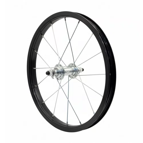 Roda Dianteira Aro 16 De Alumínio Preto Para Bicicleta Infantil