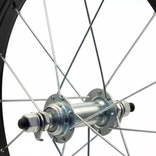 Roda Dianteira Aro 16 De Alumínio Preto Para Bicicleta Infantil