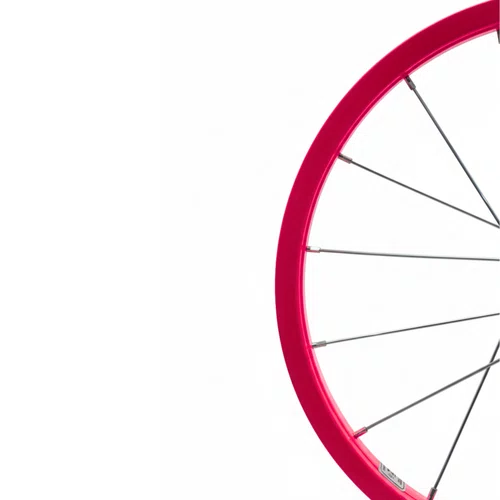 Roda Dianteira Aro 16 De Alumínio Rosa Neon Para Bicicleta Infantil