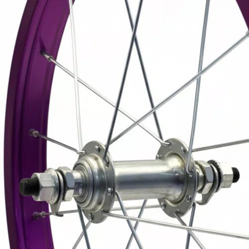 Roda Dianteira Aro 16 De Alumínio Violeta Para Bicicleta Infantil