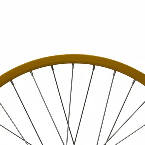Roda Dianteira Aro 20 De Aluminio Amarela Cubo Esferado