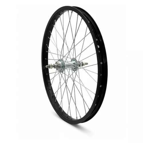 Roda Dianteira Aro 20 De Aluminio Preta Cubo Esferado