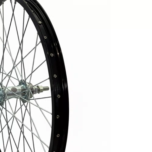 Roda Dianteira Aro 20 De Aluminio Preta Cubo Esferado