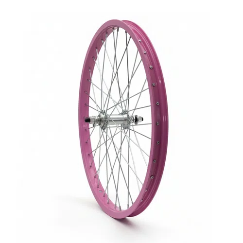 Roda Dianteira Aro 20 De Aluminio Rosa Bb Cubo Esferado