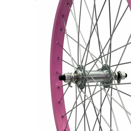 Roda Dianteira Aro 20 De Aluminio Rosa Bb Cubo Esferado