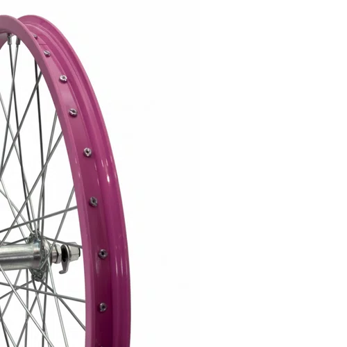 Roda Dianteira Aro 20 De Aluminio Rosa Bb Cubo Esferado