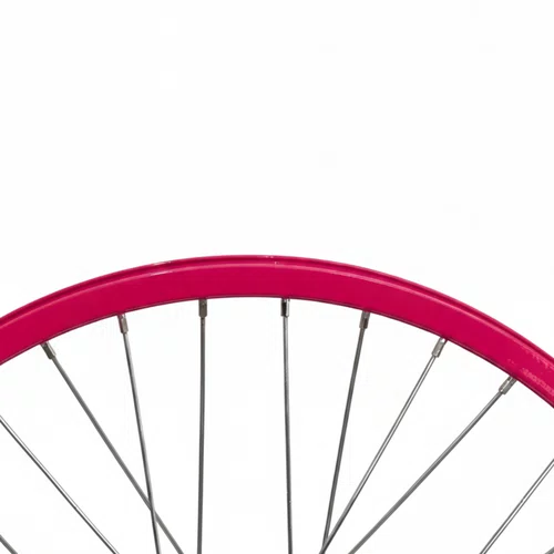 Roda Dianteira Aro 20 De Aluminio Rosa Neon Cubo Esferado
