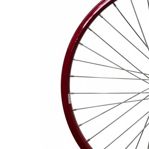 Roda Dianteira Aro 20 De Aluminio Vermelho Cubo Esferado